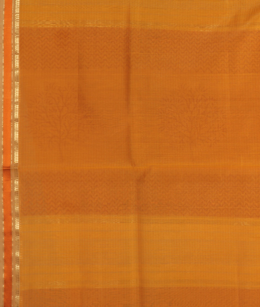 Orange Maheshwari Printed Cotton Saree T3642803