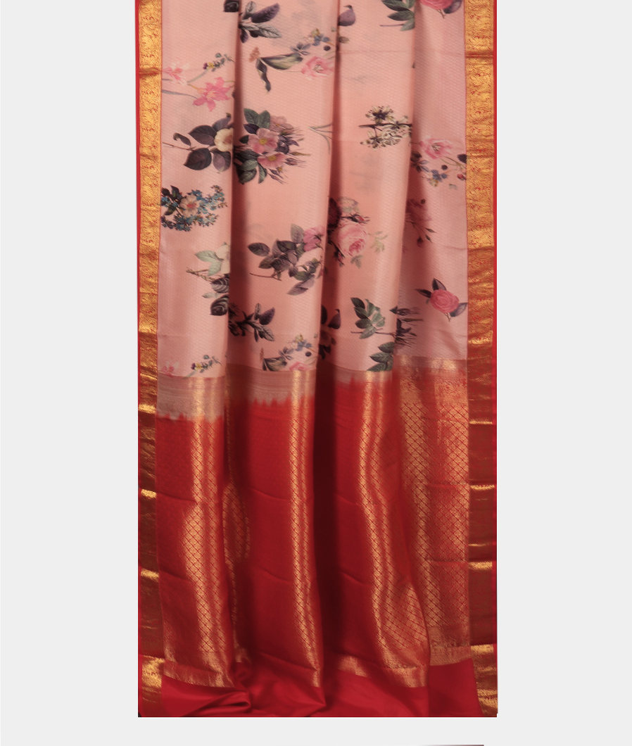 Pink Printed Soft Silk Saree T3448402