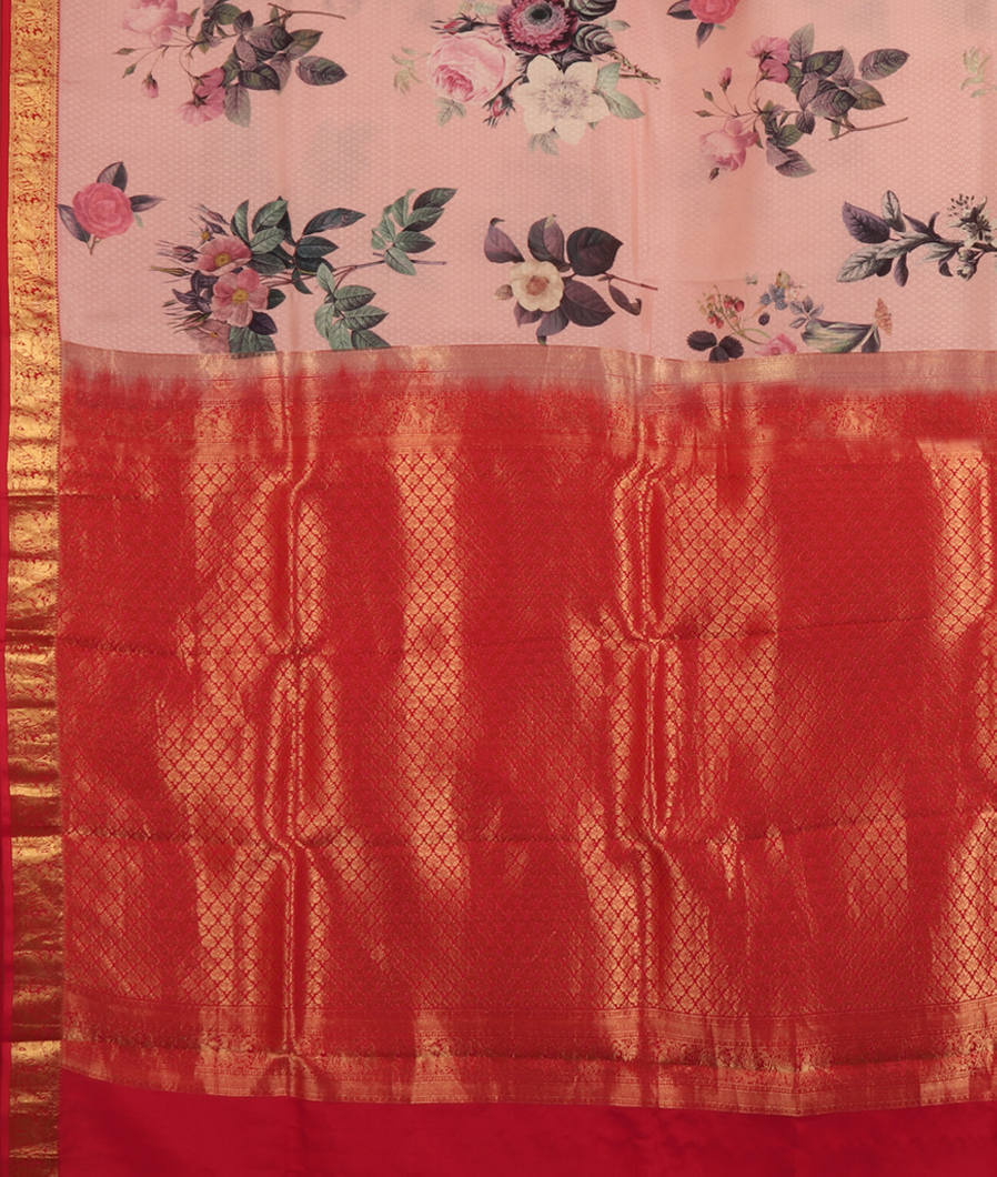Pink Printed Soft Silk Saree T3448404