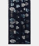 Midnight Blue Georgette Silk Embroidery Saree T3815412