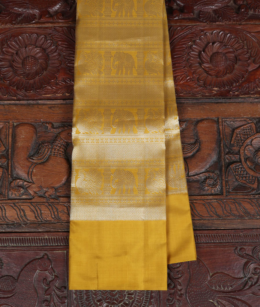 Yellow Handwoven Kanjivaram Silk Saree T386496-image