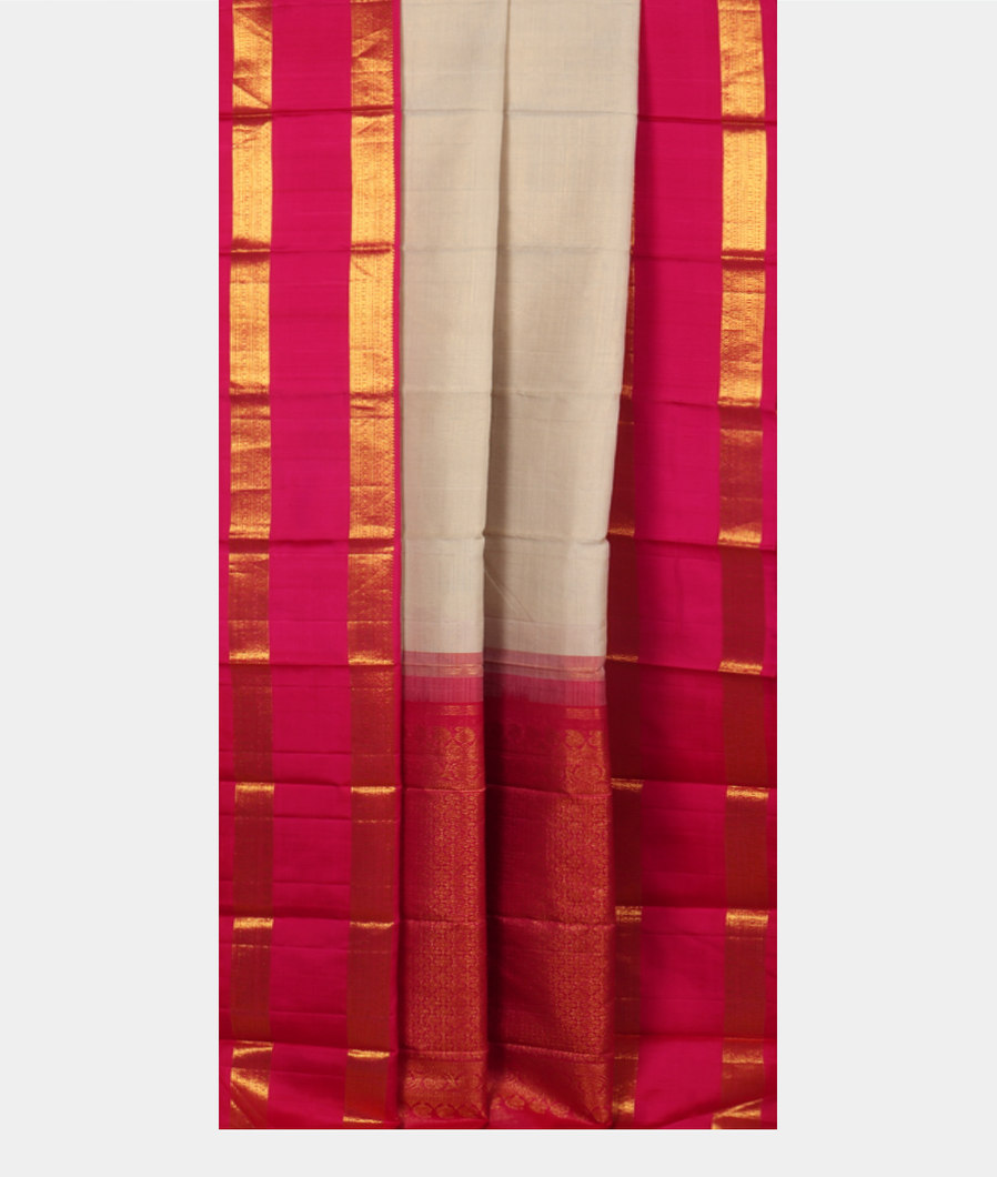 Light Grey Handwoven Kanjivaram Silk Saree T2725282