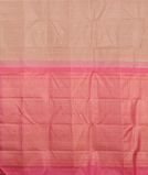 Pinkish Beige Handwoven Kanjivaram Silk Saree T3807734