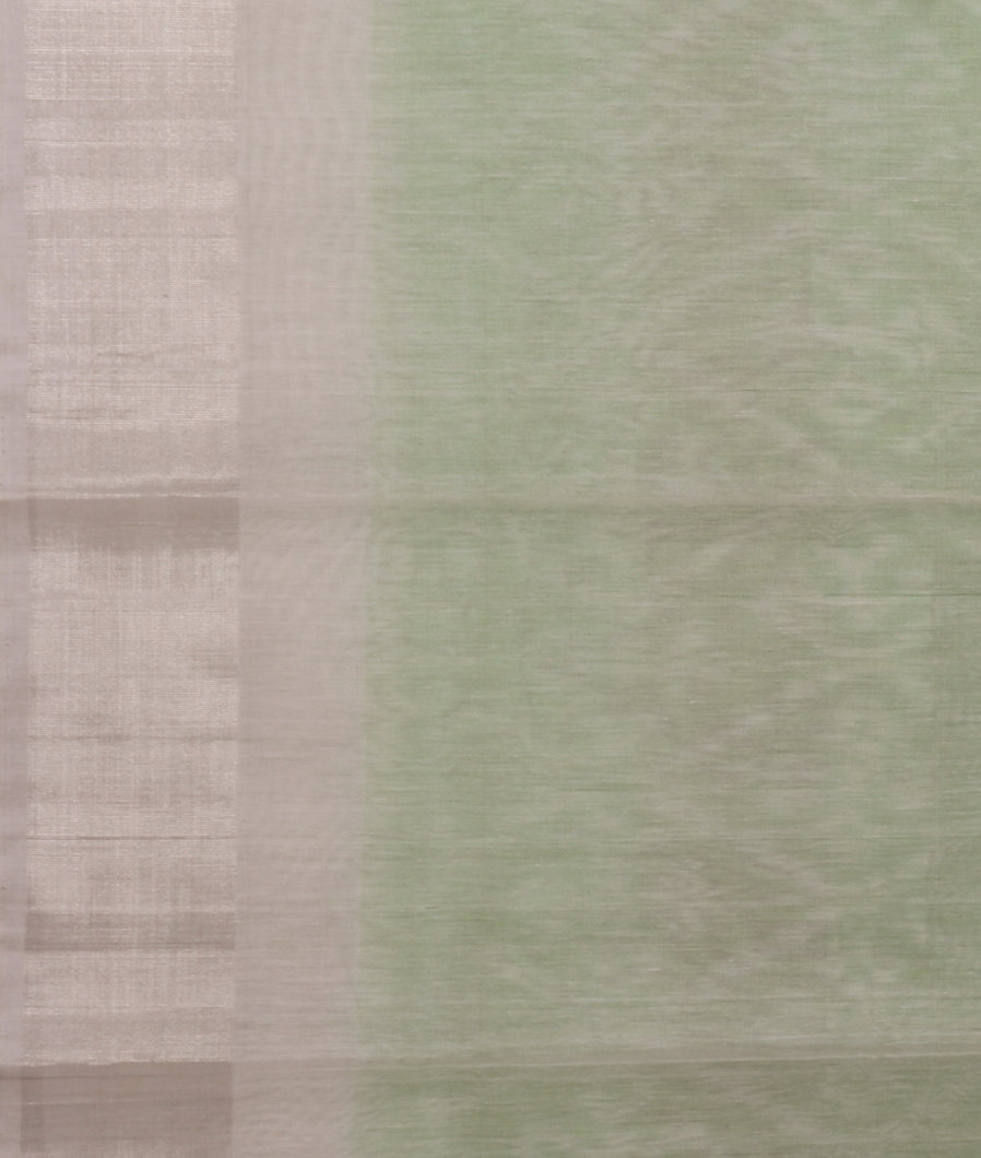 Green Pochampalli Silk Cotton Saree T3893673