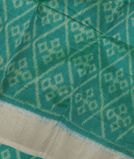 Greenish Blue Pochampalli Silk Cotton Saree T3893611