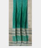 Greenish Blue Pochampalli Silk Cotton Saree T3893612
