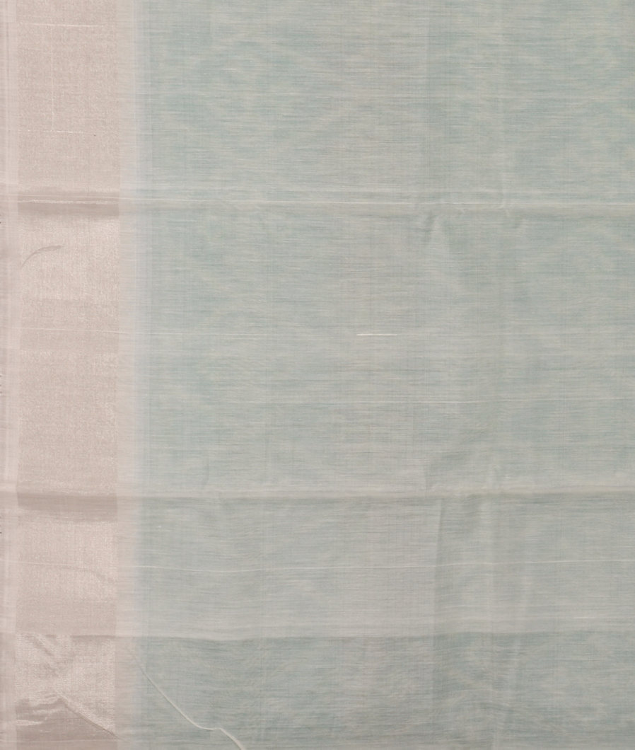 Greenish Blue Pochampalli Silk Cotton Saree T3893613