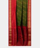 Green Pochampalli Silk Cotton Saree T3893142
