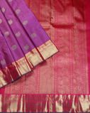 Purple Handwoven Kanjivaram Silk Saree T3895242