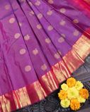 Purple Handwoven Kanjivaram Silk Saree T3895244