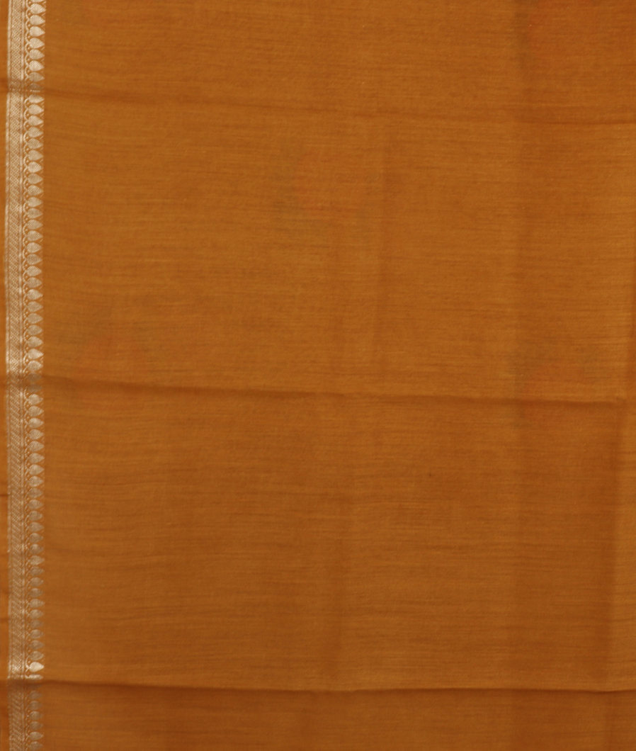 Mustard Yellow Tussar Printed Saree T3782203