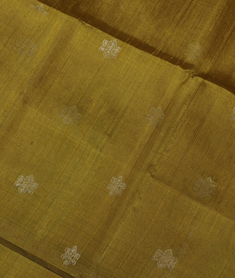 Mehndi Green Woven Raw Silk Saree T387976-image