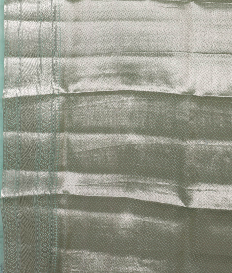 Green Banaras Organza Saree T3841033
