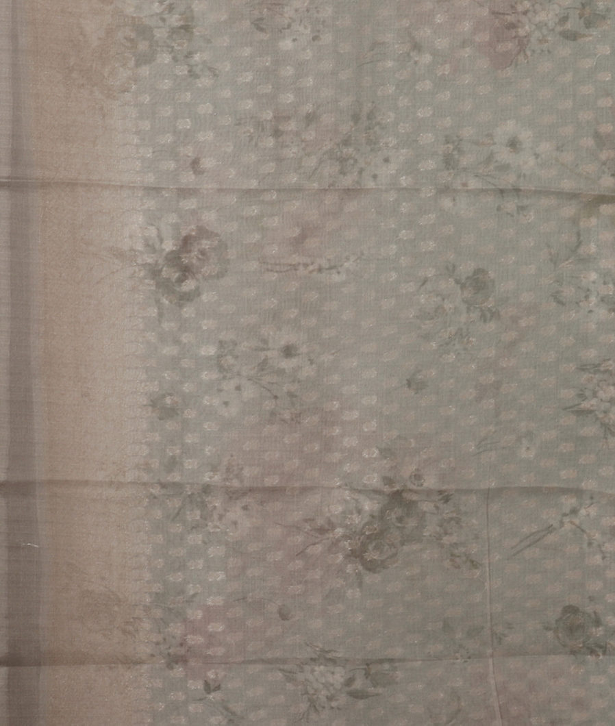 Blue Banaras Organza Saree T3792673