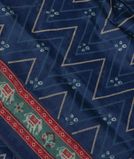 Blue  Kora Organza Embroidery Saree T3346351