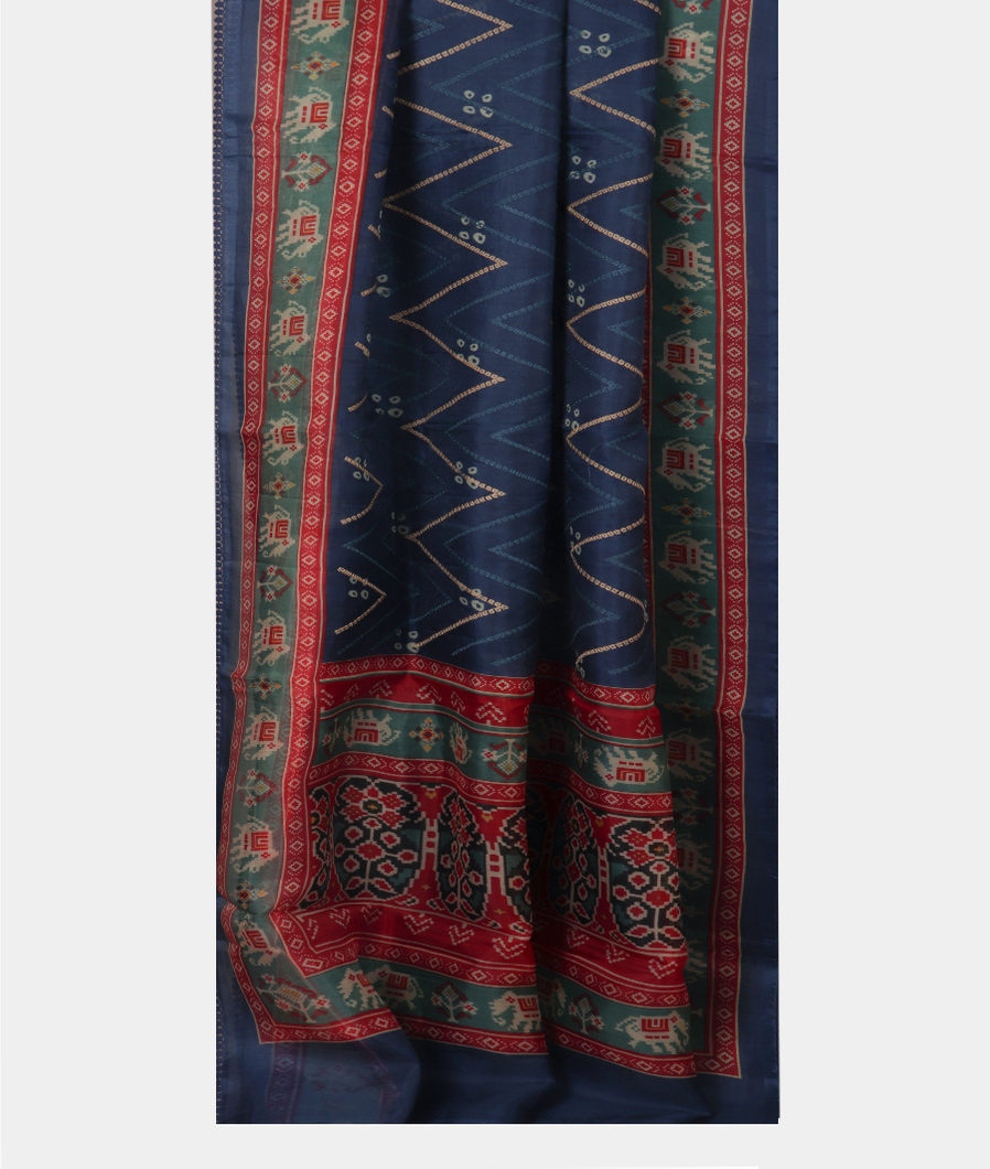 Blue Kora Organza Embroidery Saree T3346352