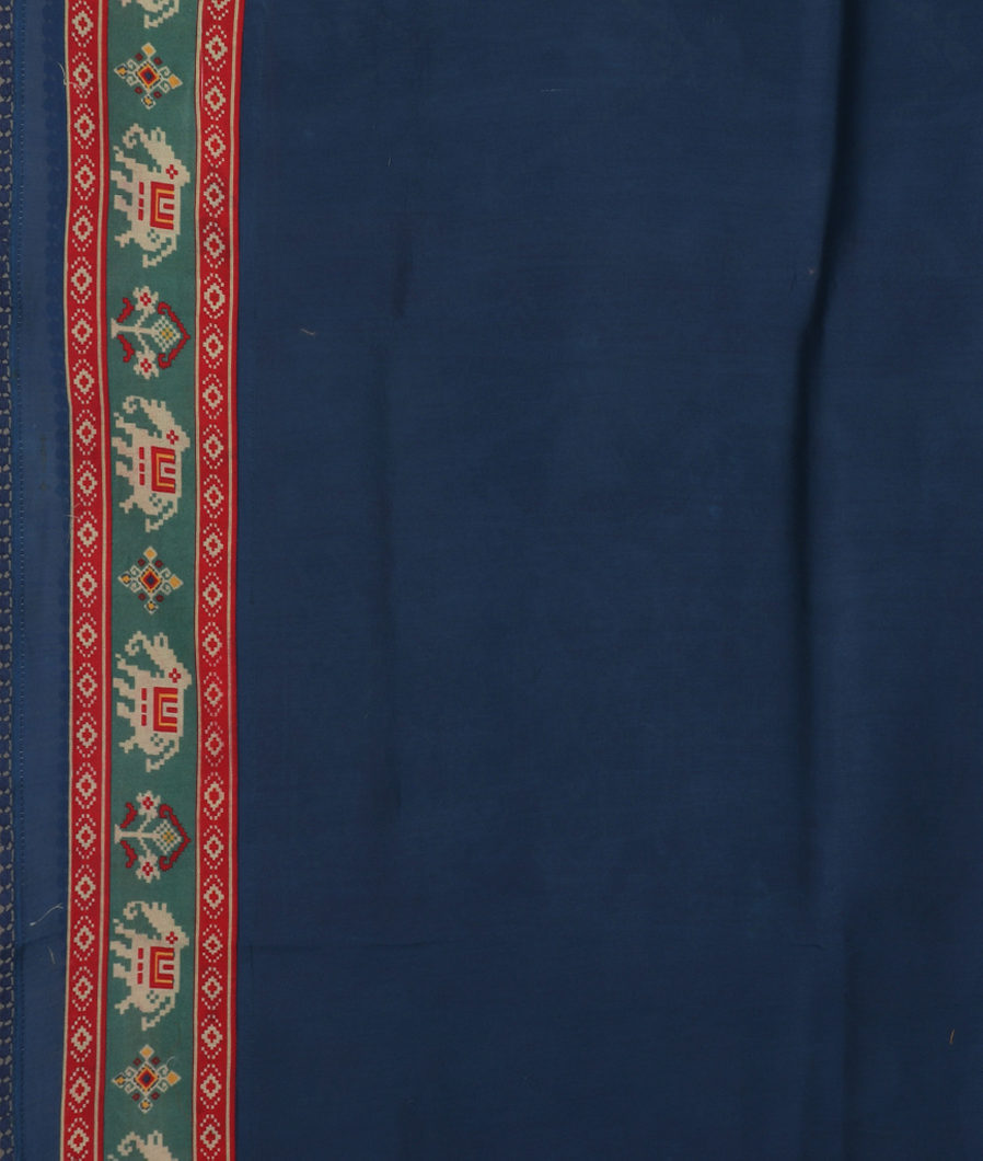 Blue Kora Organza Embroidery Saree T3346353