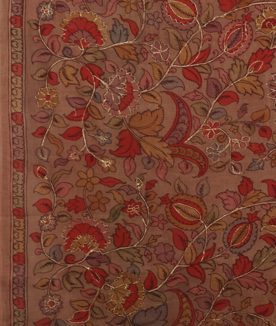 Maroon Woven Organza Saree T3883654