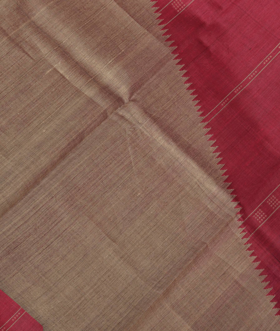Maroon Handwoven Tussar Saree T297270-image