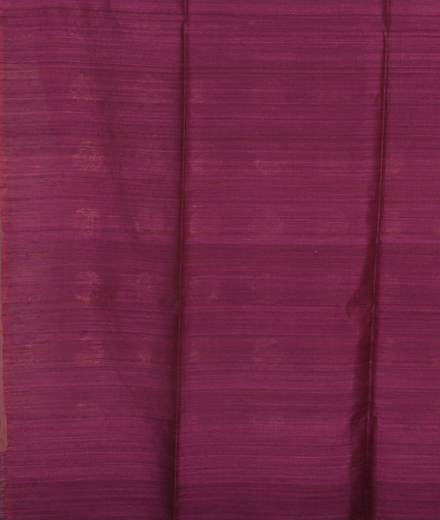 Purple Handwoven Tussar Saree T3786773