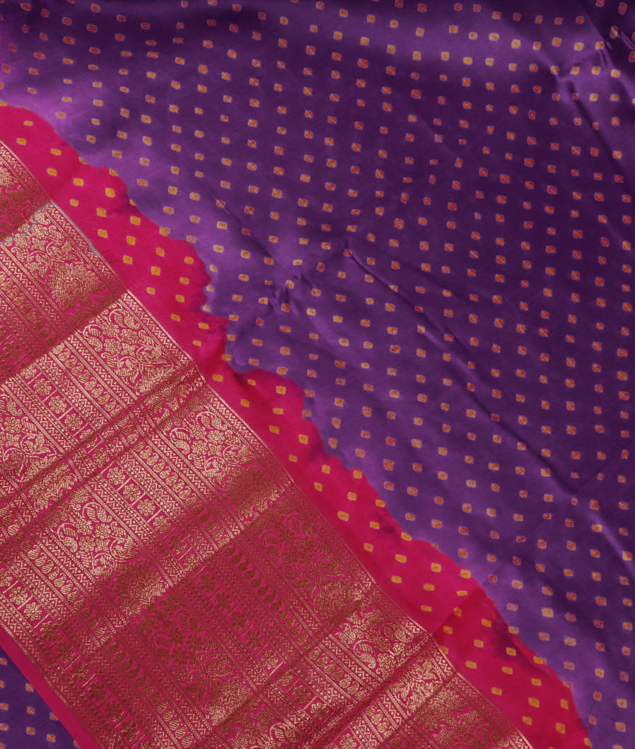 Purple Chaniya Silk Saree T384662-image