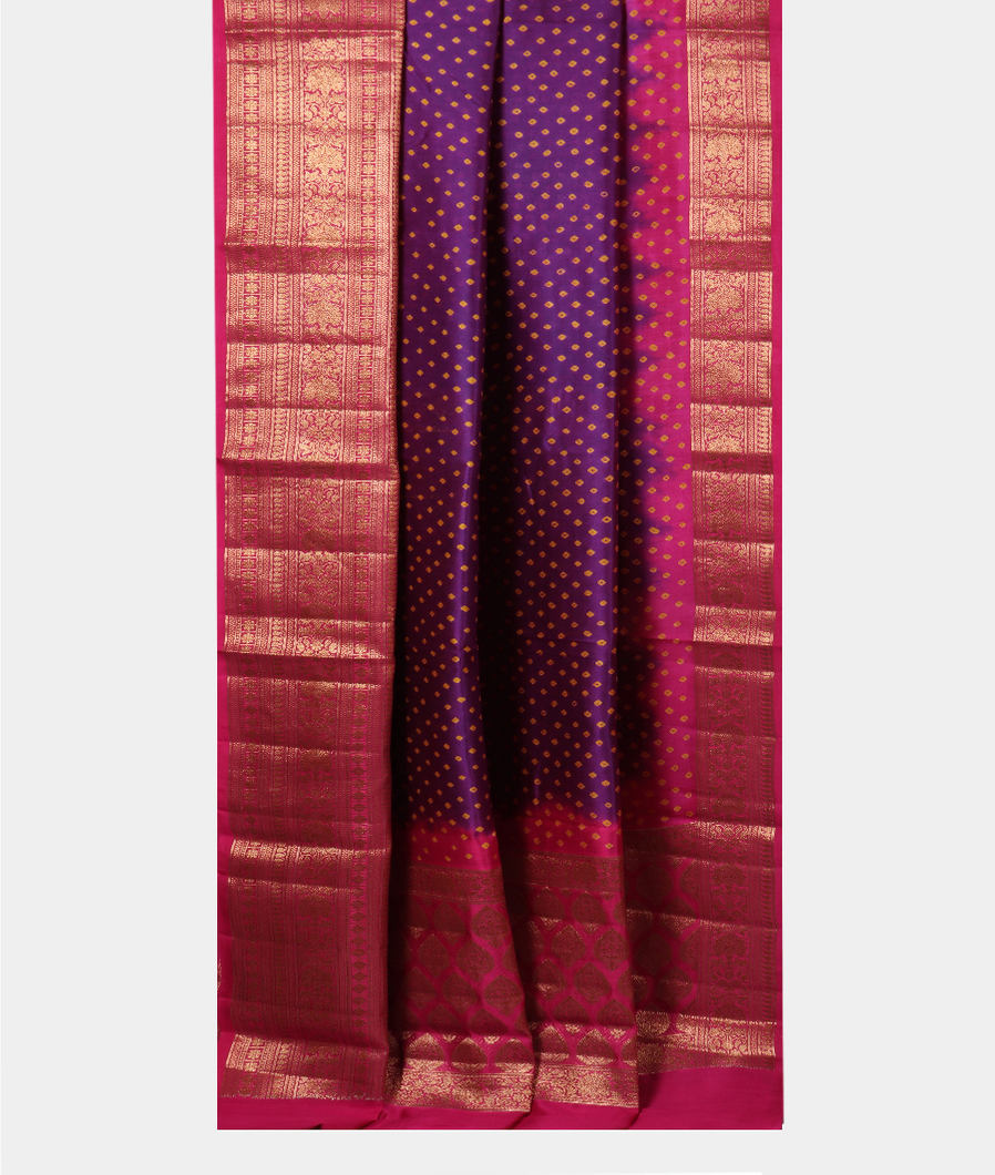 Purple Chaniya Silk Saree T3846622