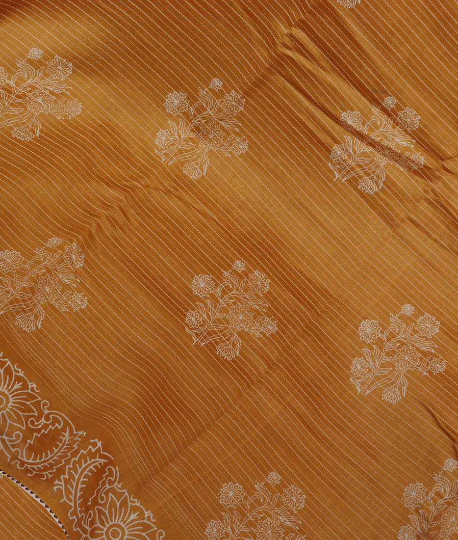 Yellow Chanderi Cotton Saree T388415-image