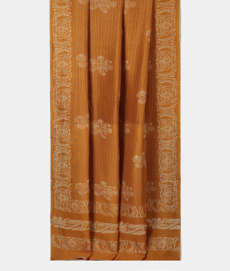 Yellow Chanderi Cotton Saree T3884152