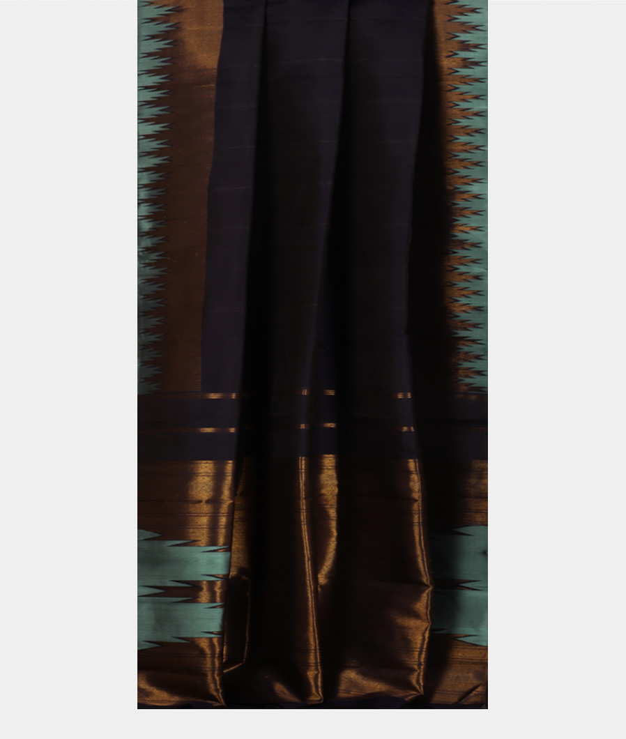 Blue Handwoven Kanjivaram Silk Saree T3899542