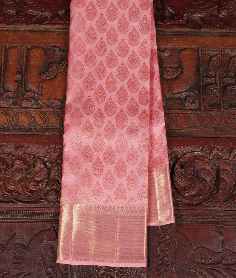 Pink Handwoven Kanjivaram Silk Saree T370004-image