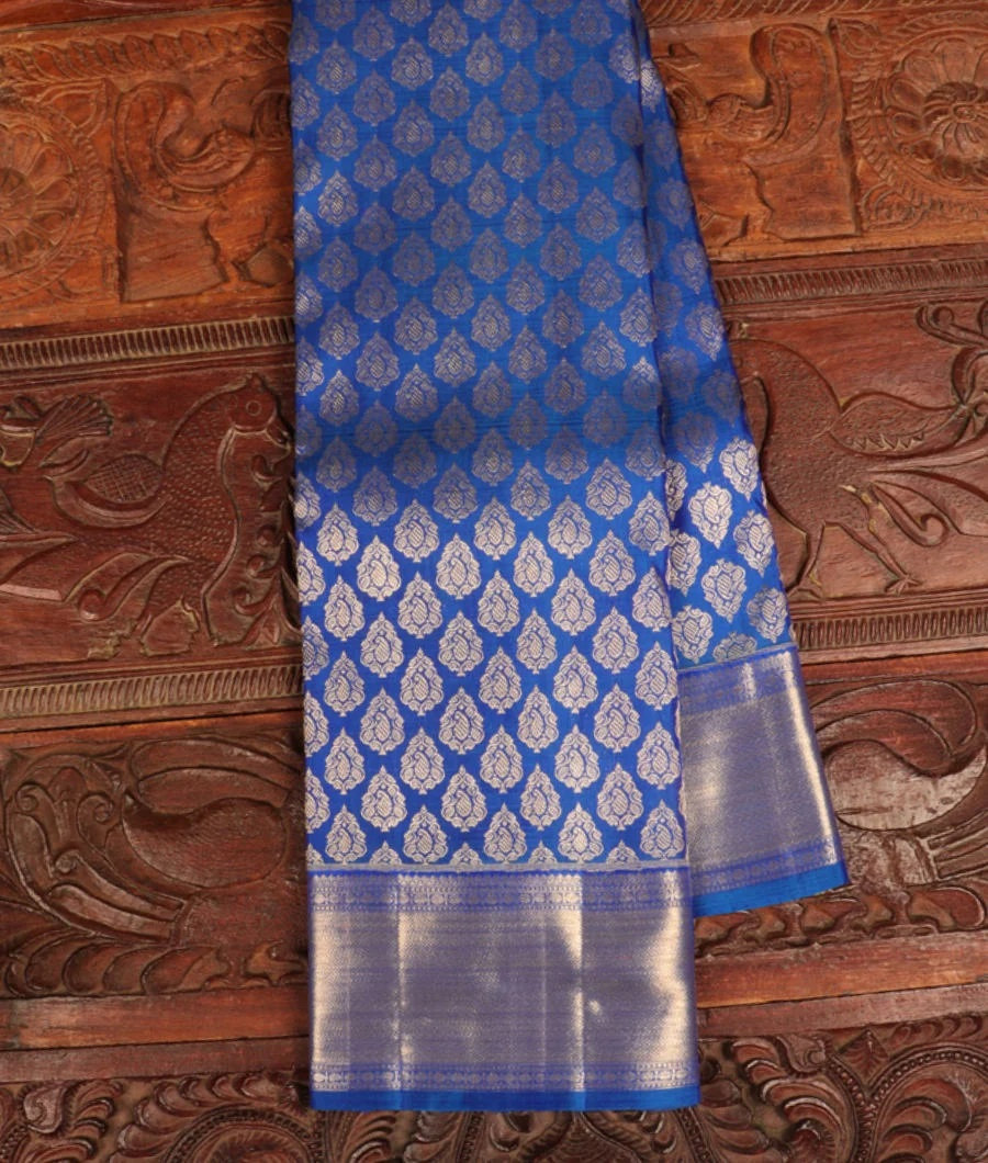 Blue Handwoven Kanjivaram Silk Saree T254542-image