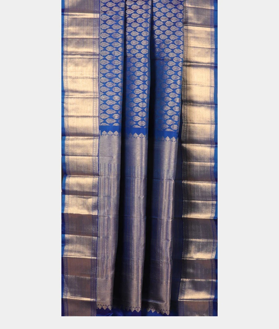 Blue Handwoven Kanjivaram Silk Saree T2545422