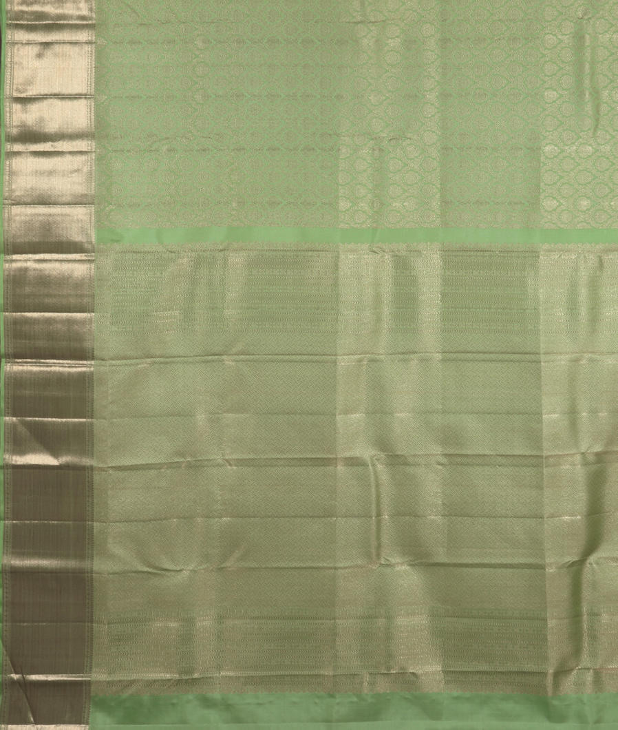 Green Handwoven Kanjivaram Silk Saree T3440064