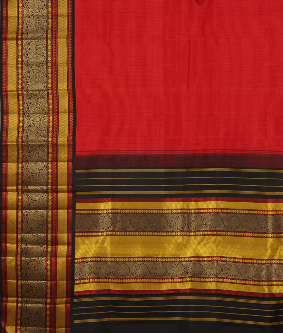 Red Handwoven Kanjivaram Silk Saree T3253714