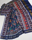 Blue Patan Patola Silk Saree T385455 (without Blouse)2