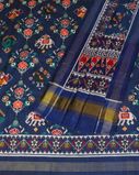 Blue Patan Patola Silk Saree T385455 (without Blouse)3