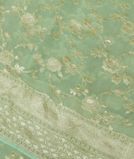 Green Banaras Georgtte Silk Saree T3854031