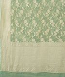 Green Banaras Georgtte Silk Saree T3854034