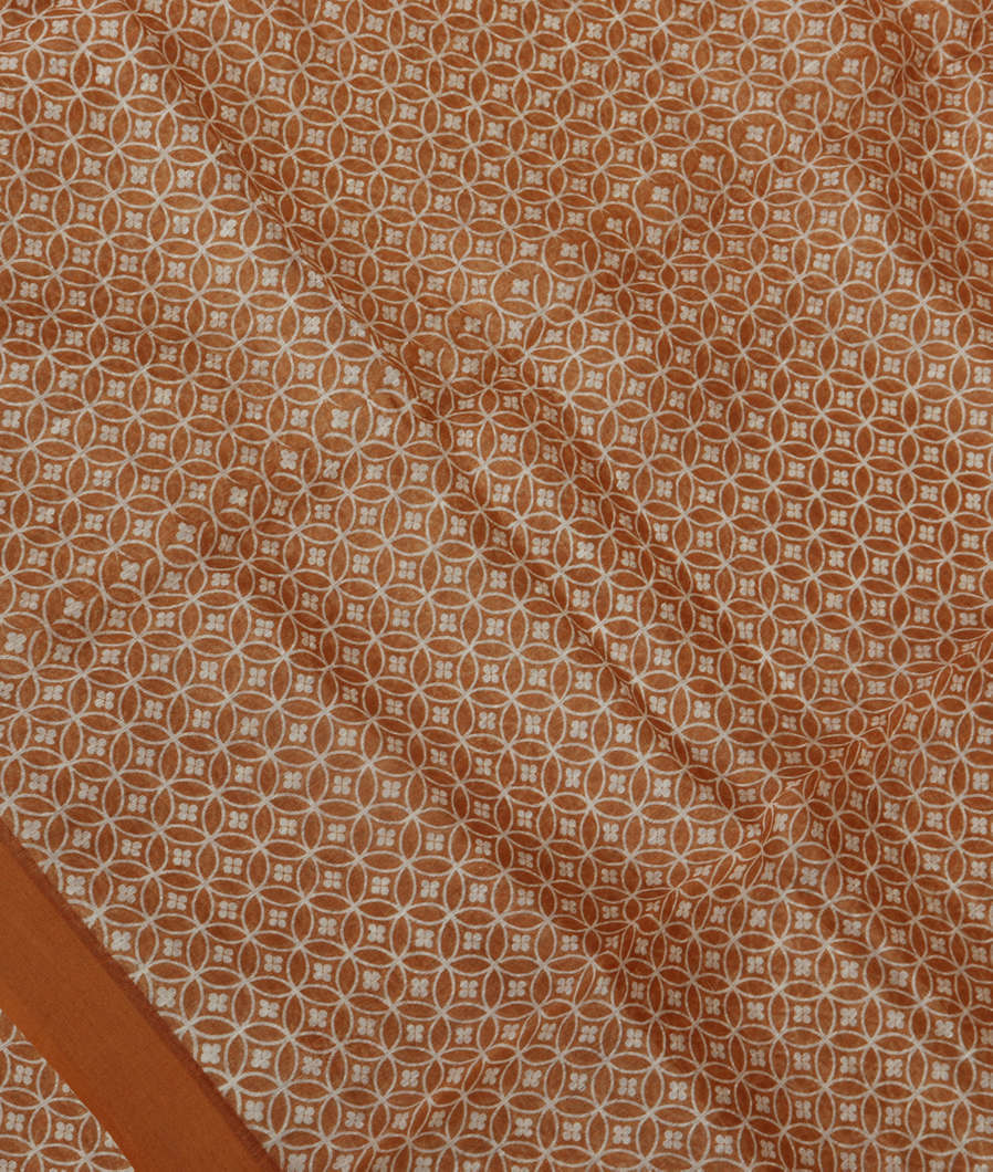 Brown Soft Printed Cotton Saree T381559-image
