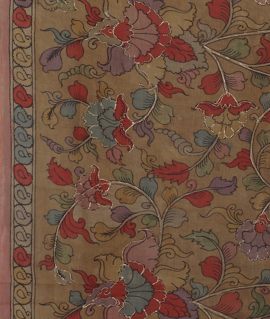 Grey Woven Organza Saree T3883564