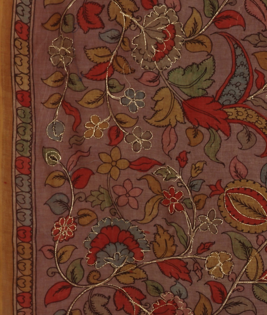 Maroon Woven Organza Saree T3883584