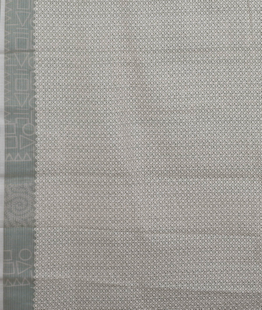 Green Chanderi Cotton Saree T3884164