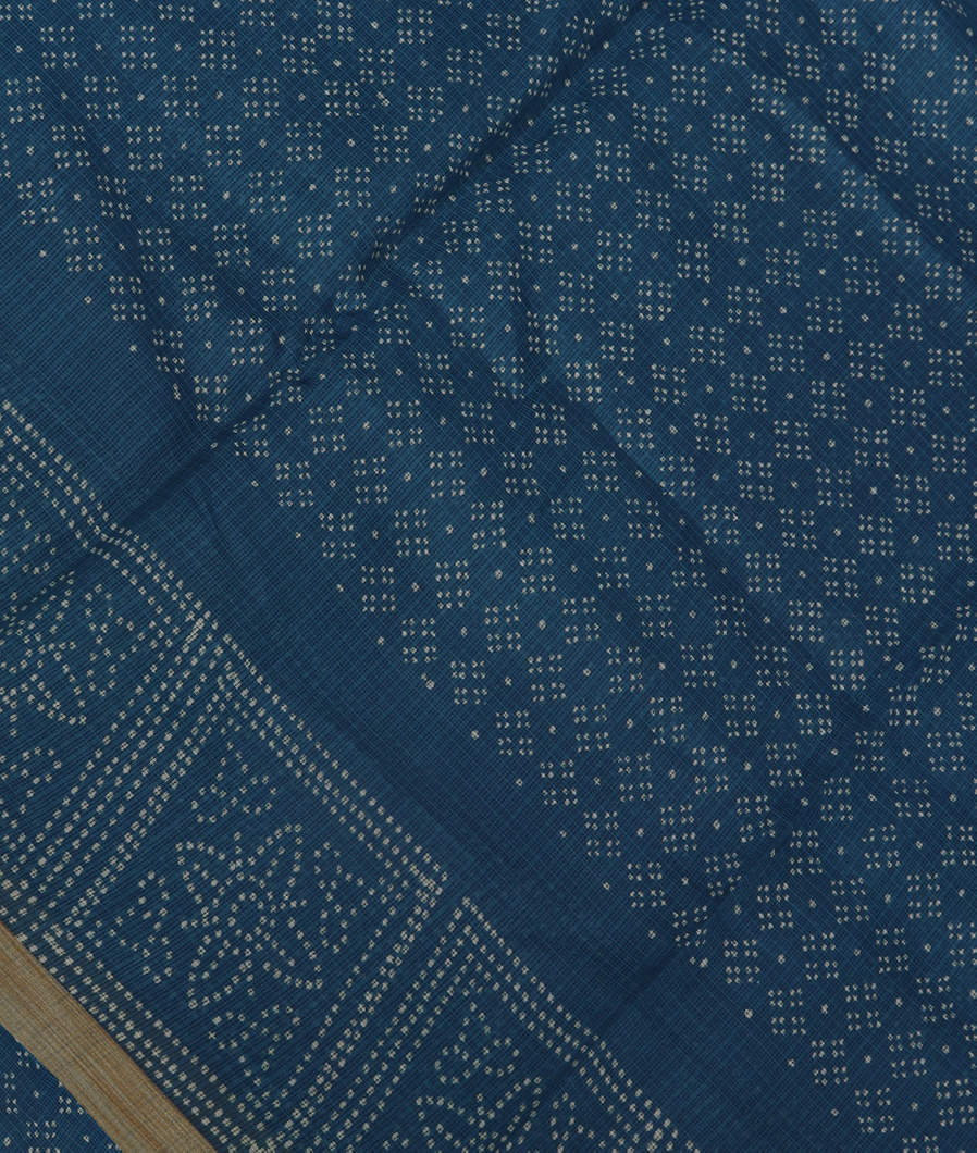 Blue Soft Printed Cotton Saree T388448-image