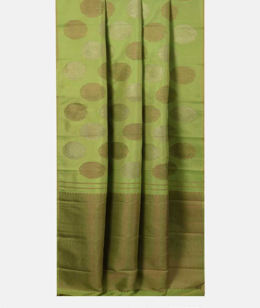 Green Handwoven Kanjivaram Silk Saree NB21022