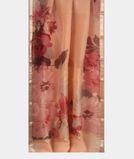 Light Peach Kora Organza Printed Saree T3684432