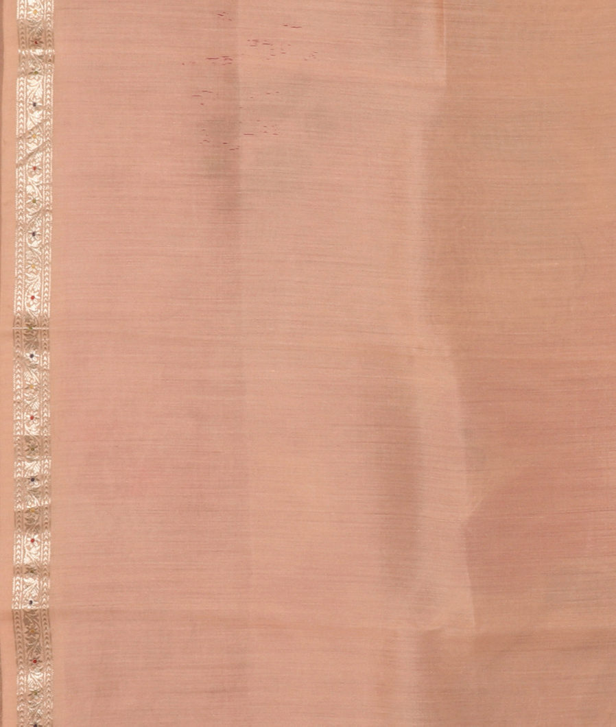 Light Peach Kora Organza Printed Saree T3684433