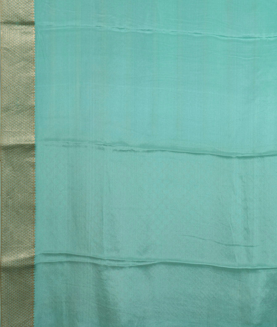 Green and Blue Mysore Silk Saree T3631943