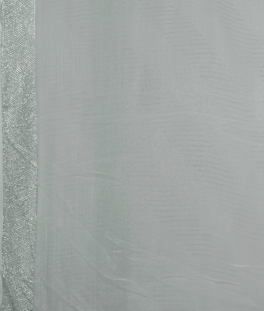 Powder Blue Georgette Silk Embroidery Saree T3618143