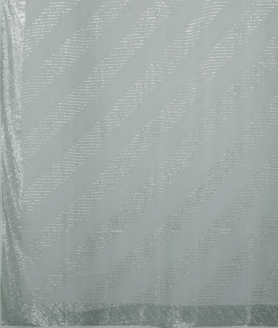 Powder Blue Georgette Silk Embroidery Saree T3618144