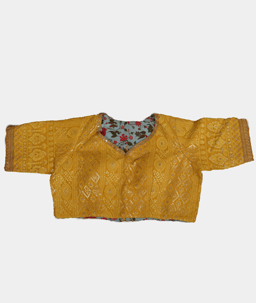 Yellow Kora Organza Embroidery Saree T3790993